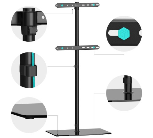 ONKRON стойка для телевизора с кронштейном 30"-60", чёрная (Мятая упаковка) ONKRON стойка для телевизора с кронштейном 30"-60", чёрная (Мятая упаковка)