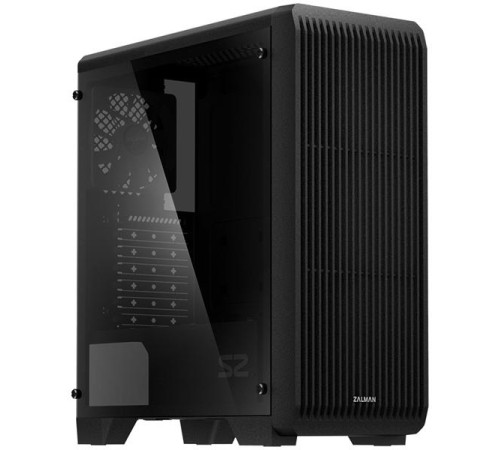корпус ZALMAN S2 TG, ATX, BLACK, TEMPERED GLASS WINDOW, 2x3.5", 2x2.5", 2xUSB2.0, 1xUSB3.0, FRONT 2x120mm (существенное повреждение коробки)