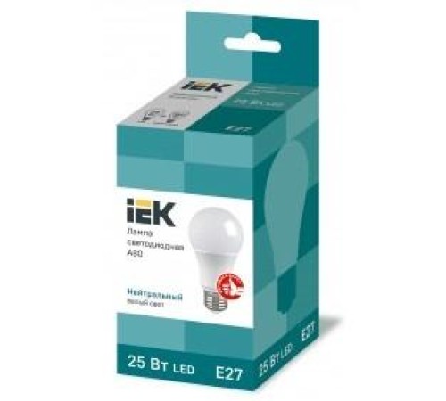 Лампа LED A80 груша 25Вт 230В 4000К E27 IEK