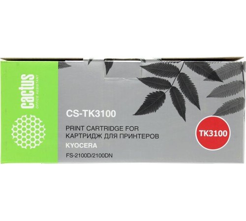 -/ Картридж лазерный Cactus CS-TK3100 TK-3100 черный (12500стр.) для Kyocera Ecosys FS-2100D/2100DN