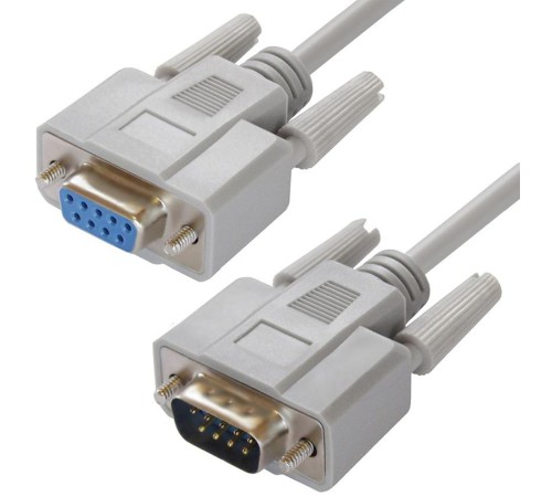 GCR Удлинитель 0.3m 0-модемный COM, DB9/DB9 9M/9F, серый, 30 AWG, GCR-51626 GCR Удлинитель 0.3m 0-модемный COM, DB9/DB9 9M/9F, серый, 30 AWG, GCR-51626