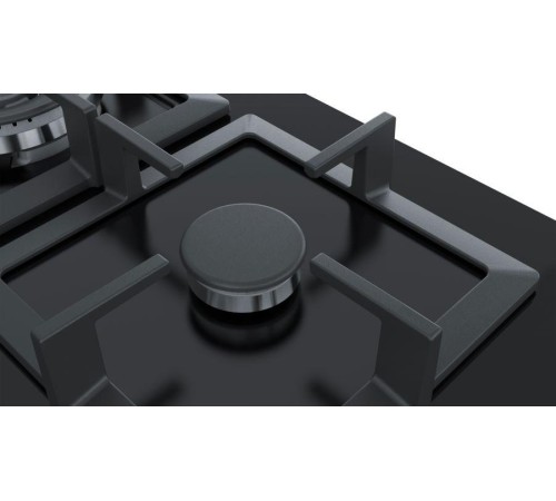 Встраиваемая варочная панель BOSCH Газ,  5.8x59x52 см, WOK, закаленное стекло, независимая, черная