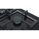 Встраиваемая варочная панель BOSCH Газ,  5.8x59x52 см, WOK, закаленное стекло, независимая, черная