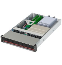 Сервер НТ "Яхонт-УВМ Б41"(НИКА.466533.347) 2U Rack, 4хЭльбрус 8СВ, 16х16GB DDR4 ECC, 1хSATA SSD 960GB, 1хSAS HDD 2.4TB, RAID with bat., 3x1G, AMD Radeon R7 240, 1хBMC, Eth 2х1Gbe RJ45, БП (1+1) 1600W, Rails.