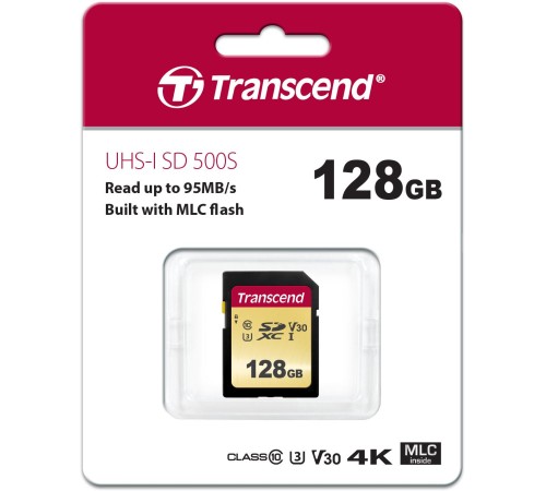 Карта памяти/ Transcend 128GB SDXC Class 10 UHS-I U3 V30 R95, W60MB/s Карта памяти/ Transcend 128GB SDXC Class 10 UHS-I U3 V30 R95, W60MB/s