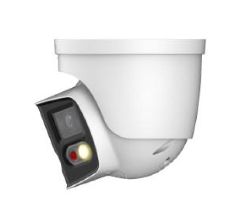 Уличная купольная IP-видеокамера с ИИ и активным сдерживанием 2x 4Мп; 1/2.7" CMOS; моторизованный объектив 2.8мм; WDR(120дБ); чувствительность 0.005лк@F1.4; сжатие: H.265+, H.265, H.264+, H.264, MJPEG; 3 потока до 4096x1860@20к/с