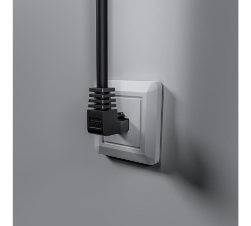 GCR Патч-корд прямой 3.0m UTP кат.5e, черный, верхний угол, литой, ethernet high speed, RJ45, T568B, GCR-53201 GCR Патч-корд прямой 3.0m UTP кат.5e, черный, верхний угол, литой, ethernet high speed, RJ45, T568B, GCR-53201