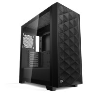 Корпус без блока питания/ Case PCCooler C3D510 BK, Midi-Tower, TG, Mesh, no fans, 2xUSB-A 3.0, E-ATX, ATX, mATX, mITX Black