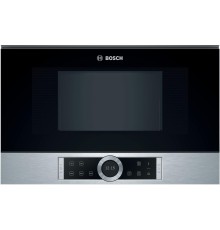 Встраиваемые микроволновые печи BOSCH 900Вт, 5 режимов, инвертер, 21 л, сталь,петли слева