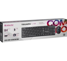 Проводной комплект (клав+мышь) Defender 45991 Triumph C-991 RU,черный,полноразмерный,1.8м