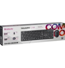 Проводной комплект (клав+мышь) Defender 45991 Triumph C-991 RU,черный,полноразмерный,1.8м
