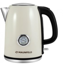 Чайник MAUNFELD/ Чайник MAUNFELD MFK-624BG, мощность 2200 Вт, объем 1.7 л, контроллер Otter, закрытая спираль, индикация включения, подсветка, фильтр от накипи, отключение при отсутствии воды, индикатор температуры, цвет бежевый