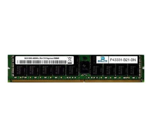 Модуль памяти/ HPE 64GB (1x64GB) Dual Rank x4 DDR5-4800 CAS-40-39-39 EC8 Registered Smart Memory Kit Модуль памяти/ HPE 64GB (1x64GB) Dual Rank x4 DDR5-4800 CAS-40-39-39 EC8 Registered Smart Memory Kit