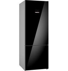 Холодильник BOSCH Full NoFrost, Serie   6, Габариты 193x70x80, Общий пол. объем: 559 л. (х:417, м:142), Черное стекло,Цифровой LCD дисплей,, Multi Airflow, AirFresh Filter, Боковое LED освещение и точечное для зон свежести, Полки EasyAccess, Отделение для