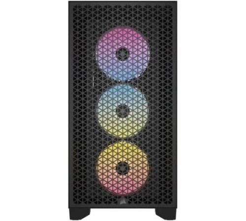 Корпус без блока питания/ Case Corsair 3000D RGB Airflow, Midi-Tower, TG, 3x120mm RGB, 2xUSB-A 3.2, E-ATX, ATX, mATX, mITX Black