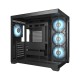 Корпус без блока питания/ Case PCCooler C3T700 ARGB BK, Midi-Tower, TG, 4x120mm ARGB, 1xUSB-A 3.0 + 1xUSB-A 2.0 + 1xUSB-C, ATX, mATX, mITX Black