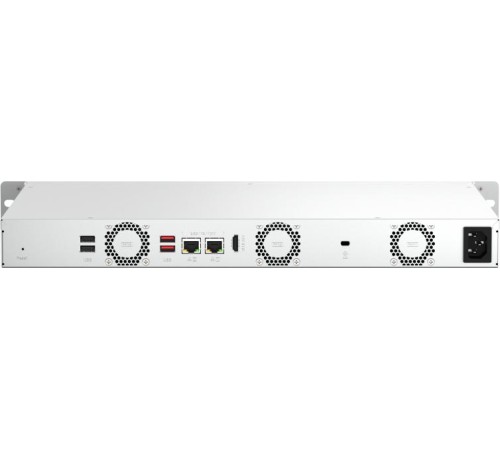 Сетевое хранилище без дисков/ SMB QNAP TS-464eU-8G NAS 4 HDD trays, rackmount 1U, 1 PSU. 4-core Intel Celeron N5105/N5095 2.0-2.9 GHz, 8 GB RAM, 2x2.5GbE, 2xUSB 3.2 Gen 2 (10Gbps), 2xUSB 2.0, 1xHDMI, 2xM.2 PCIe Gen 3 x1 slots , W/o rail kit RAIL-B02 Сетевое хранилище без дисков/ SMB QNAP TS-464eU-8G NAS 4 HDD trays, rackmount 1U, 1 PSU. 4-core Intel Celeron N5105/N5095 2.0-2.9 GHz, 8 GB RAM, 2x2.5GbE, 2xUSB 3.2 Gen 2 (10Gbps), 2xUSB 2.0, 1xHDMI, 2xM.2 PCIe Gen 3 x1 slots , W/o rail kit RAIL-B02