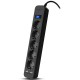 Фильтр SVEN SF-05LU 1,8 м (5 евро розеток,2*USB(2,4А)) черный, цветная коробка/ Surge protector SVEN SF-05LU 1,8 м (5 евро розеток,2*USB(2,4А)) черный, цветная коробка