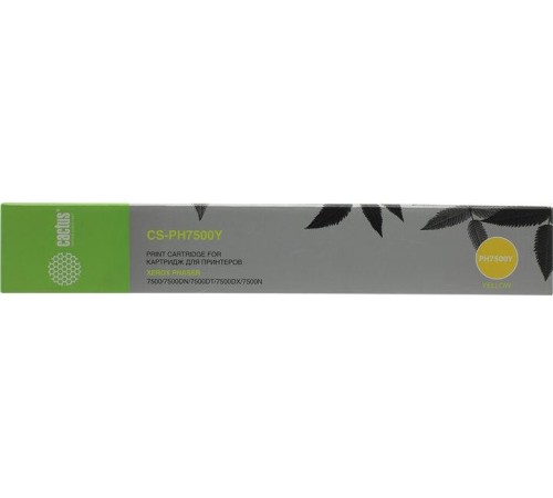 -/ Картридж лазерный Cactus CS-PH7500Y 106R01445 желтый (17800стр.) для Xerox Phaser 7500