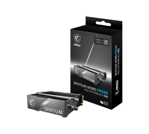 Твердотельный накопитель MSI SSD SPATIUM M580 FROZR, 4000GB, M.2(22x80mm), NVMe, PCIe 5.0 x4, 3D TLC, R/W 14100/12600, IOPs -/-, DRAM buffer 8192, TBW 3000, DWPD 0.38, with Heat Spreader (5 лет) Твердотельный накопитель MSI SSD SPATIUM M580 FROZR, 4000GB, M.2(22x80mm), NVMe, PCIe 5.0 x4, 3D TLC, R/W 14100/12600, IOPs -/-, DRAM buffer 8192, TBW 3000, DWPD 0.38, with Heat Spreader (5 лет)