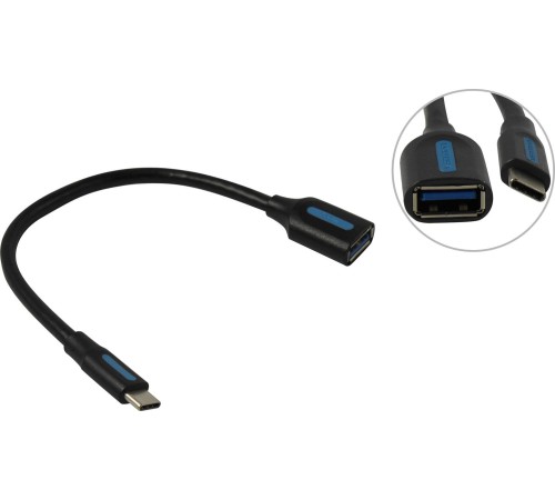 Адаптер-переходник Vention USB CM/ OTG USB 3.0 AF, гибкий - 0,15м. Адаптер-переходник Vention USB CM/ OTG USB 3.0 AF, гибкий - 0,15м.