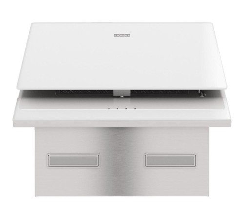 Вытяжка Franke/ Best, Вытяжка наклонная TEMPER 50 WH/SS, 50 см, 1000 м3/ч, сенсорное управление, LED освещение, 62 дБ, Угольный фильтр Ф-09 (опция), Основной цвет белый, Фальштруба нержавеющая сталь