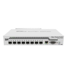 Маршрутизатор MikroTik Cloud Router Switch 309-1G-8S+IN with Dual core 800MHz CPU, 512MB RAM, 1xGigabit LAN, 8 x SFP+ cages, RouterOS L5 or SwitchOS (dual boot), passive desktop case, rackmount ears, PSU