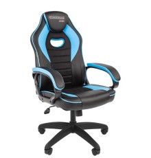 Офисное кресло Chairman   game 16 Россия экопремиум черный/голубой