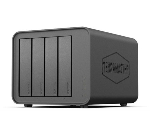 система хранения данных TerraMaster F4-212 tower NAS QC 1,7Ghz/2Gb/TRAID,JBOD,RAID0,1,10,5,6/up to 4 HS SATA(3,5' or 2,5')/2xUSB/1xGbE RJ-45/iSCSI/1xPS/1YW