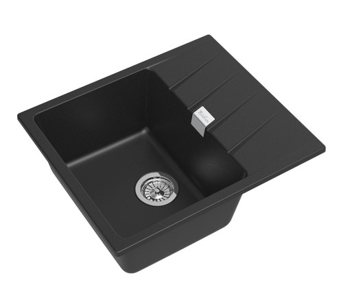 Кухонная мойка RIVELATO RIVELATO Мойка RAUM 58 1-чаша 580*500мм, монтаж: врезной, материал: кварц, цвет: антрацит Кухонная мойка RIVELATO RIVELATO Мойка RAUM 58 1-чаша 580*500мм, монтаж: врезной, материал: кварц, цвет: антрацит