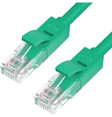 Greenconnect Патч-корд прямой 30.0m, UTP кат.5e, зеленый, позолоченные контакты, 24 AWG, литой, GCR-LNC05-30.0m, ethernet high speed 1 Гбит/с, RJ45, T568B