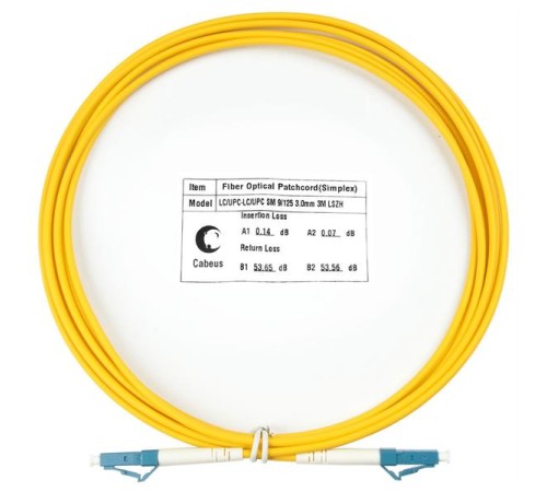 Cabeus FOP(s)-9-LC-LC-3m Шнур оптический simplex LC-LC 9/125 sm 3м LSZH Cabeus FOP(s)-9-LC-LC-3m Шнур оптический simplex LC-LC 9/125 sm 3м LSZH
