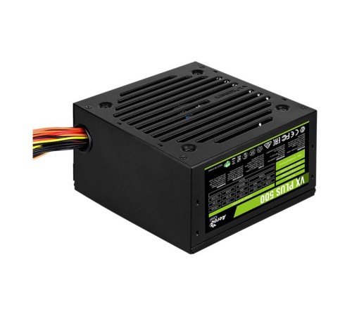 Блок питания Aerocool 500W Retail VX PLUS 500 ATX v2.3 Haswell, fan 12cm, 500mm cable, power cord, 20+4P, 4+4P, PCIe 6+2P x1, PATA x3, SATA x3, FDD Блок питания Aerocool 500W Retail VX PLUS 500 ATX v2.3 Haswell, fan 12cm, 500mm cable, power cord, 20+4P, 4+4P, PCIe 6+2P x1, PATA x3, SATA x3, FDD