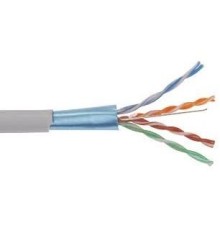 ITK Кабель связи витая пара U/UTP, кат.5E 2х2х24AWG solid, LSZH, 500м, серый