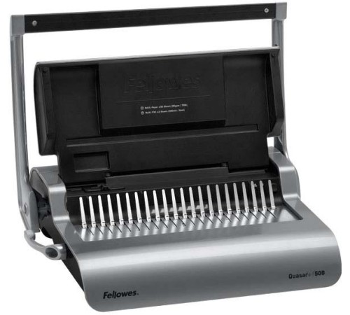 Переплетчик Fellowes QUASAR+ на пластиковую пружину, сшивает до 500 лст., перфорирует 25 лст. Переплетчик Fellowes QUASAR+ Переплетчик Fellowes QUASAR+ на пластиковую пружину, сшивает до 500 лст., перфорирует 25 лст. Переплетчик Fellowes QUASAR+