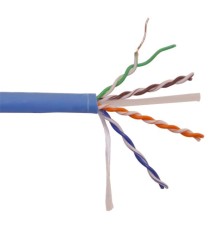 Витая пара Кабель LANMASTER  UTP, 4x2, кат 6, 550Mhz, LSZH (HFLT), синий, 305 м