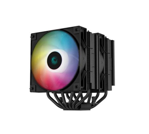 Кулер для процессора DEEPCOOL AG620 BK ARGB LGA20XX/1700/1200/115X/AM5/AM4 (9шт/кор, TDP 260W, PWM, ARGB DUAL Fan 120mm, 6 тепл. трубок, черный) RET