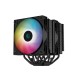 Кулер для процессора DEEPCOOL AG620 BK ARGB LGA20XX/1700/1200/115X/AM5/AM4 (9шт/кор, TDP 260W, PWM, ARGB DUAL Fan 120mm, 6 тепл. трубок, черный) RET