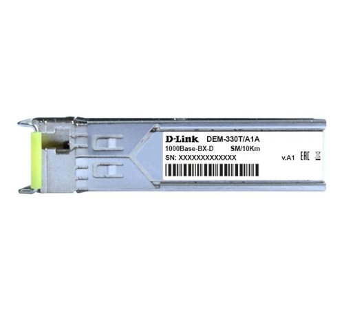 Трансивер/ 330T/10KM WDM SFP Transceiver, 1000Base-BX-D, Simplex LC, TX: 1550nm, RX: 1310nm, Single-mode, 10KM Трансивер/ 330T/10KM WDM SFP Transceiver, 1000Base-BX-D, Simplex LC, TX: 1550nm, RX: 1310nm, Single-mode, 10KM