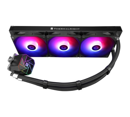 Система жидкостного охлаждения/ Water Cooling System Thermalright Aqua Elite 360 V3 (360mm, Black, ARGB/ Fans: 3x120mm, 66.17CFM, 25.6dBA, 1500RPM/ Pump height 53mm, 23dBA, 3300RPM, Rad thickness 27mm/ S: 1700, 1200, 20XX, 115X, AM5, AM4) Система жидкостного охлаждения/ Water Cooling System Thermalright Aqua Elite 360 V3 (360mm, Black, ARGB/ Fans: 3x120mm, 66.17CFM, 25.6dBA, 1500RPM/ Pump height 53mm, 23dBA, 3300RPM, Rad thickness 27mm/ S: 1700, 1200, 20XX, 115X, AM5, AM4)