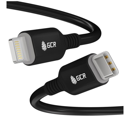 GCR Кабель PREMIUM 3.0m TypeC/Lightning MFI POWER DELIVERY 18 W, быстрая зарядка, черный силикон, AL case черный, черный ПВХ, GCR-53747 GCR Кабель PREMIUM 3.0m TypeC/Lightning MFI POWER DELIVERY 18 W, быстрая зарядка, черный силикон, AL case черный, черный ПВХ, GCR-53747