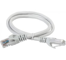 Коммутационный шнур (патч-корд), кат.6А UTP, LSZH, 1м, серый
