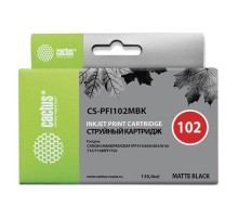 -/ Картридж струйный Cactus CS-PFI102MBK черный матовый (130мл) для Canon iPF500/iPF600/iPF700/ MFP M40