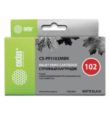 -/ Картридж струйный Cactus CS-PFI102MBK черный матовый (130мл) для Canon iPF500/iPF600/iPF700/ MFP M40