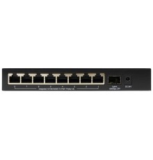 Коммутатор ORIGO Неуправляемый PoE-коммутатор, 8x100Base-TX PoE, 1x1000Base-X SFP, PoE-бюджет 80 Вт, корпус металл