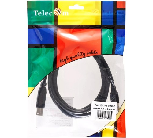 Кабель/ Кабель соединительный USB3.0 Am/Bm 1,8m Telecom  (TUS710-1.8M)