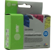 -/ Картридж струйный Cactus CS-C9352 №22 многоцветный (11.4мл) для HP DJ 3920/3940/D1360/D1460/D1470/D1