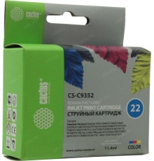 -/ Картридж струйный Cactus CS-C9352 №22 многоцветный (11.4мл) для HP DJ 3920/3940/D1360/D1460/D1470/D1