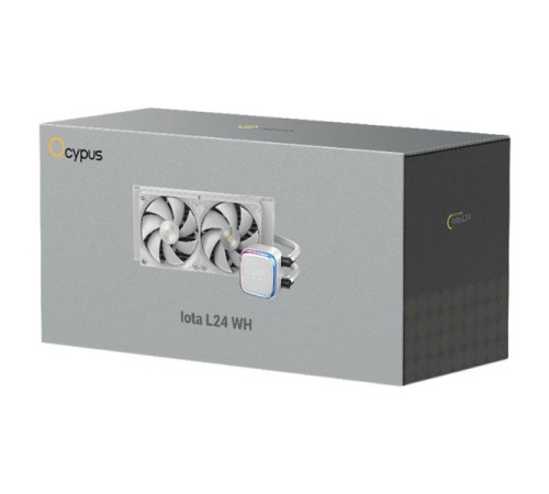 Система водяного охлаждения Ocypus Iota L24 WH, 240mm, Display Pump, 2x120mm FDB fans, LGA115X/1200/1700/18XX, AM4/AM5