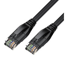 GCR Патч-корд PROF плоский 10.0m, UTP медь кат.6, белый, верхний угол, ethernet high speed 10 Гбит/с, RJ45, T568B